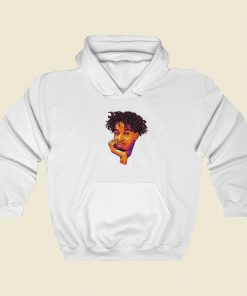 21 Savage Cartoon Face Hoodie Style