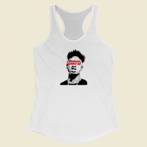 21 Savage Hits Rapper Racerback Tank Top