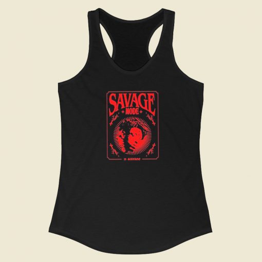 21 Savage Slaughter Gang 80s Racerback Tank Top