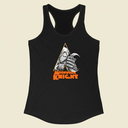 A Moonwork Knight Graphic 80s Racerback Tank Top