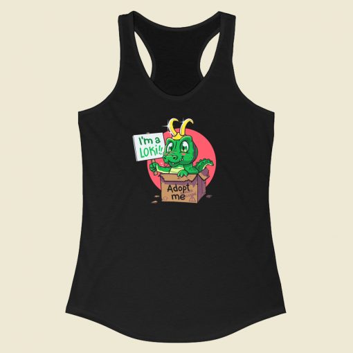 Adopt This Loki Alligator 80s Racerback Tank Top