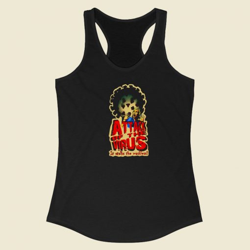 Attack Of The Virus 80s Racerback Tank Top