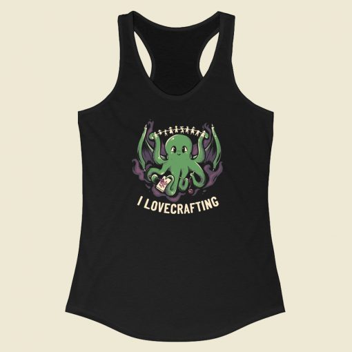 Baby Octopus Lovecreating 80s Racerback Tank Top