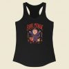 Black Meowgic Cute Evil 80s Racerback Tank Top