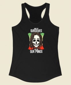 Bob Free Minds Skull 80s Racerback Tank Top