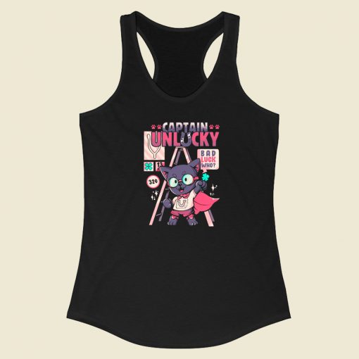 Captain KItty Unlucky 80s Racerback Tank Top