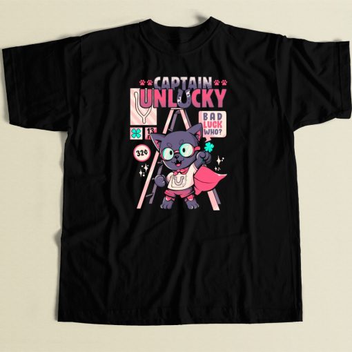 Captain KItty Unlucky 80s T Shirt Style