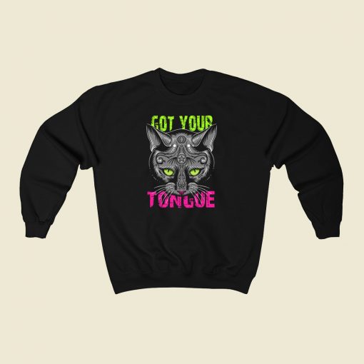 Cat Got Your Tongue 80s Sweatshirts Style