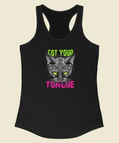 Cat Got Your Tongue 80s Racerback Tank Top