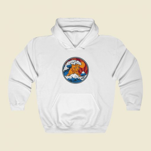 Catnagawa Wave Funny 80s Hoodie Style