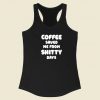 Coffee Save Me 80s Racerback Tank Top