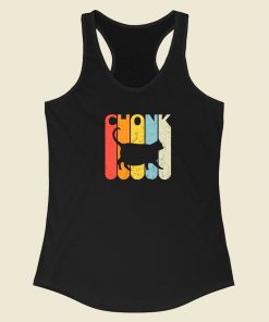 Color My Chonk Funny 80s Racerback Tank Top