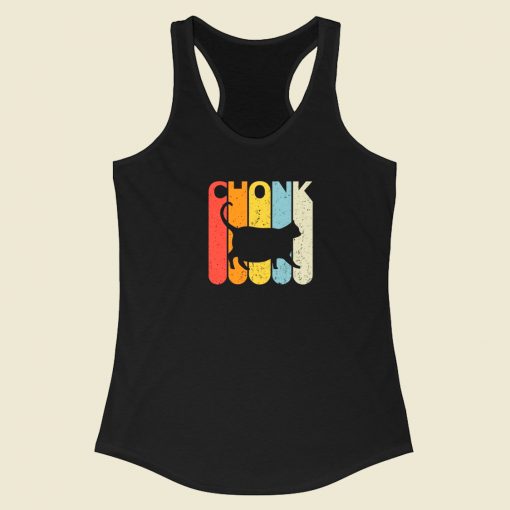 Color My Chonk Funny 80s Racerback Tank Top