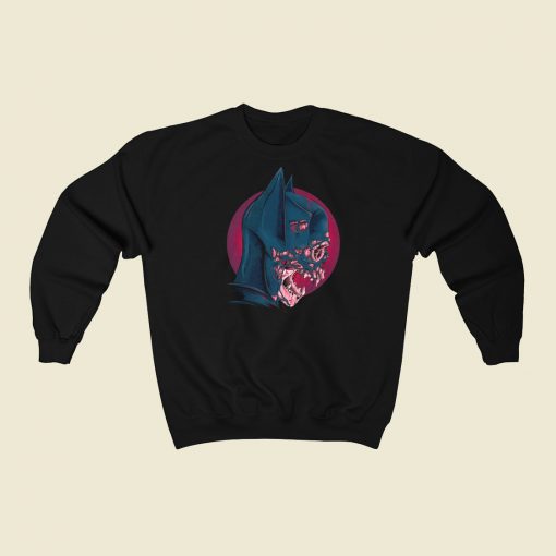 Dead Bat Head Graphic 80s Sweatshirts Style