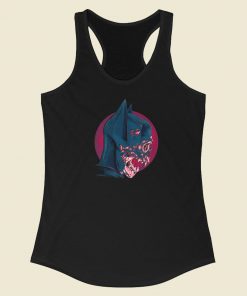 Dead Bat Head Graphic 80s Racerback Tank Top