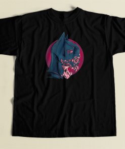 Dead Bat Head Graphic 80s T Shirt Style