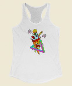 Eyes Scream Zombie 80s Racerback Tank Top