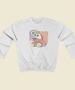 Fire Crocodile Funny 80s Sweatshirts Style