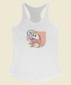 Fire Crocodile Funny 80s Racerback Tank Top