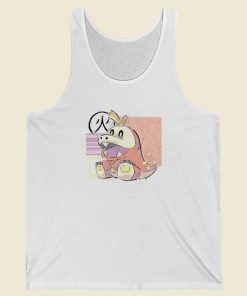 Fire Crocodile Funny 80s Tank Top