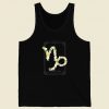 Floral Zodiac Sign Capricorn 80s Tank Top