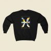 Floral Zodiac Sign Pisces 80s Sweatshirts Style