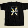 Floral Zodiac Sign Pisces 80s T Shirt Style