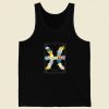 Floral Zodiac Sign Pisces 80s Tank Top