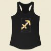 Floral Zodiac Sign Sagittarius 80s Racerback Tank Top