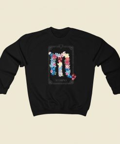 Floral Zodiac Sign Scorpio 80s Sweatshirts Style