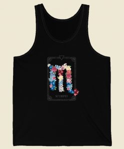 Floral Zodiac Sign Scorpio 80s Tank Top