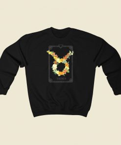 Floral Zodiac Sign Taurus 80s Sweatshirts Style