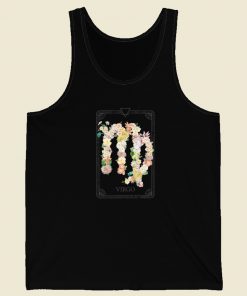 Floral Zodiac Sign Virgo 80s Tank Top