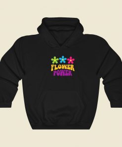 Flower Power Colorfully 80s Hoodie Style