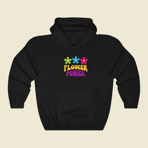 Flower Power Colorfully 80s Hoodie Style