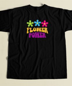 Flower Power Colorfully 80s T Shirt Style