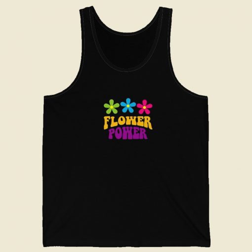 Flower Power Colorfully 80s Tank Top