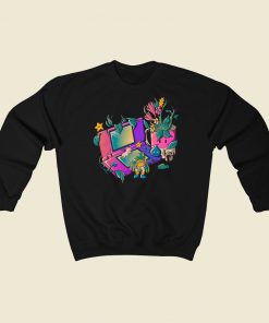 Gaming Adventure Graphic 80s Sweatshirts Style