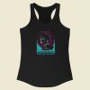 Girl With A Neon Earring 80s Racerback Tank Top