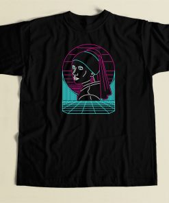 Girl With A Neon Earring 80s T Shirt Style