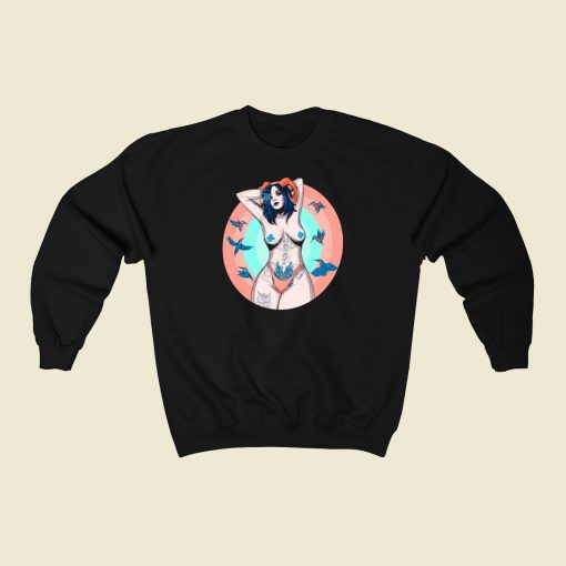 Girls Are Demon Graphic 80s Sweatshirts Style