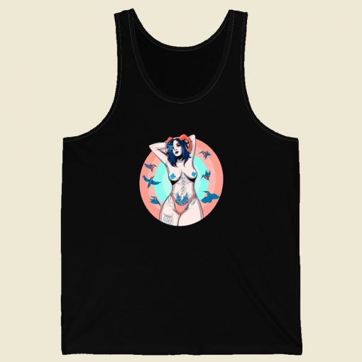 Girls Are Demon Graphic 80s Tank Top