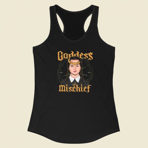 Goddess Of Mischief Graphic 80s Racerback Tank Top