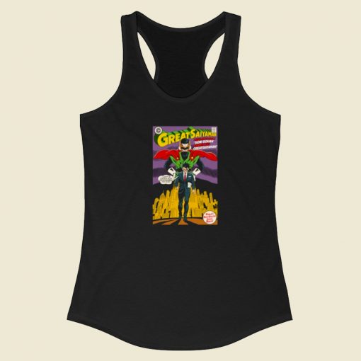 Great Saiyaman Comics 80s Racerback Tank Top