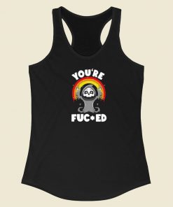 Happy Reaper Fuced Funny 80s Racerback Tank Top