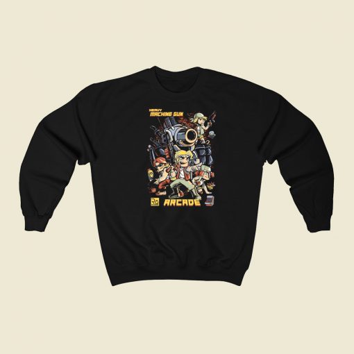 Heavy Machine Gun 80s Sweatshirts Style