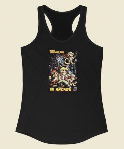 Heavy Machine Gun 80s Racerback Tank Top