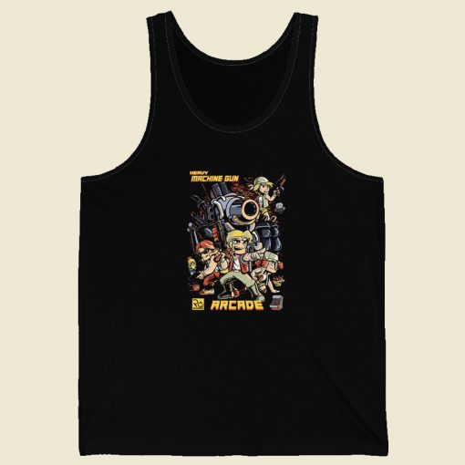 Heavy Machine Gun 80s Tank Top