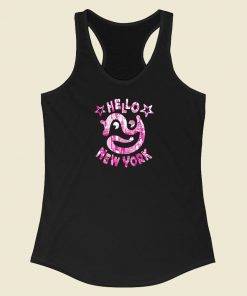 Hello New York 80s Racerback Tank Top