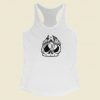 Horns Skull Psycho 80s Racerback Tank Top